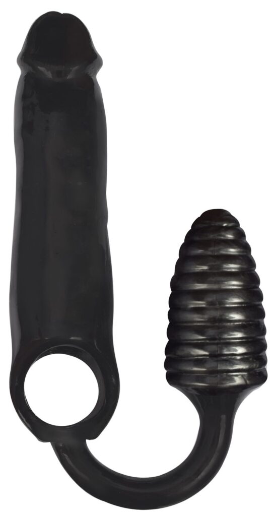 XXXPander Sheath with Ribbed Plug – Black