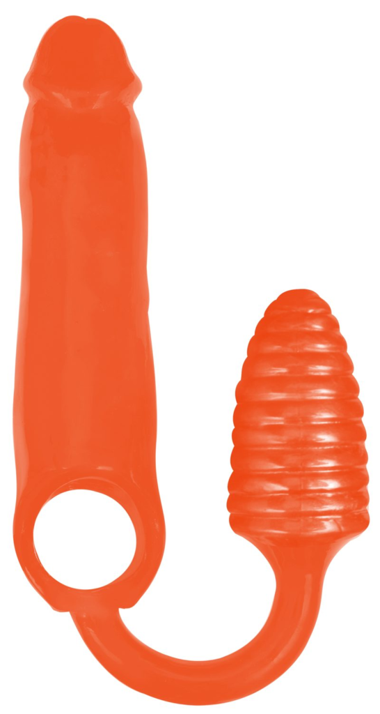 XXXPander Sheath with Ribbed Plug – Orange