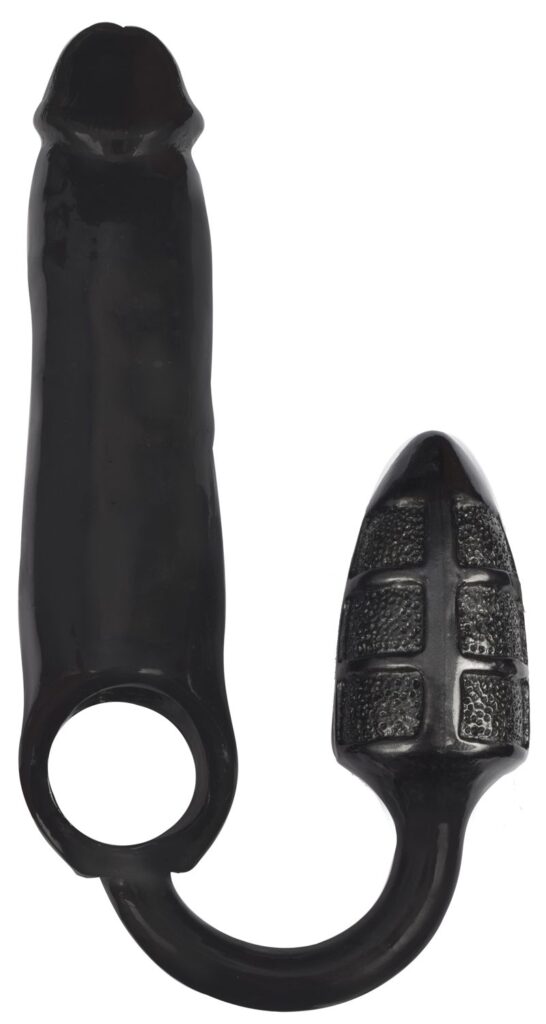 XXXPander Sheath with Double Textured Plug – Black
