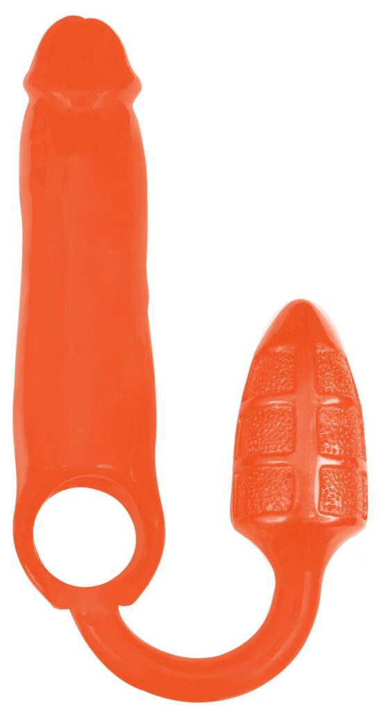 XXXPander Sheath with Double Textured Plug – Orange