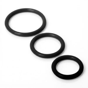 Trinity Silicone Cock Rings Black