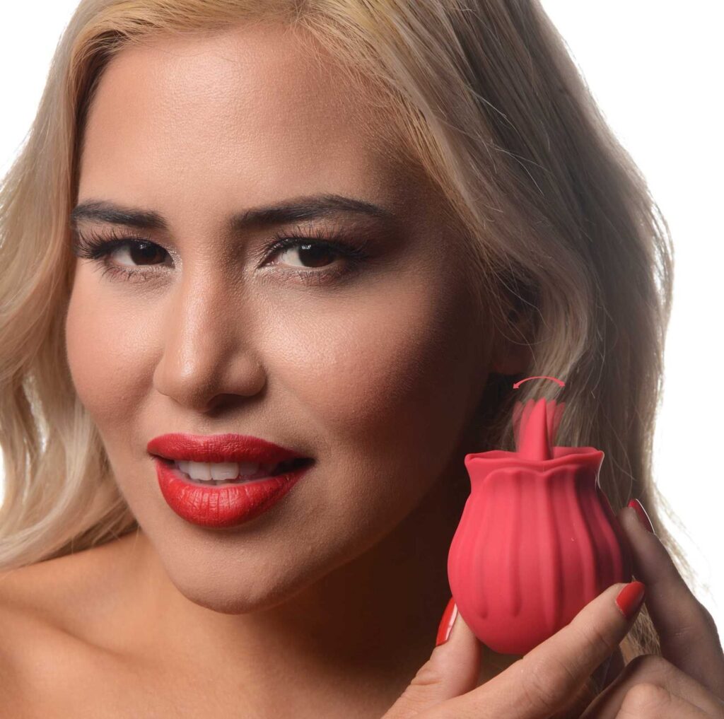 Bloomgasm Wild Violet 10X Silicone Clit Licking Stimulator – Red