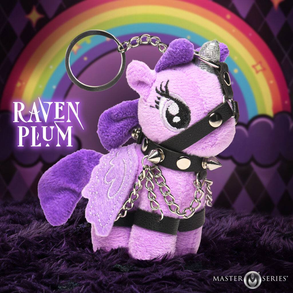 Raven Plum Bondage Pony Keychain – Purple