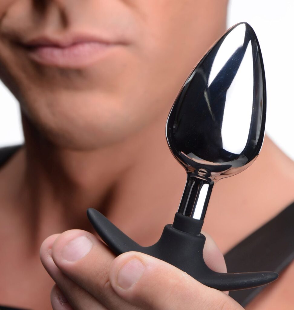 Dark Invader Metal and Silicone Anal Plug – Large