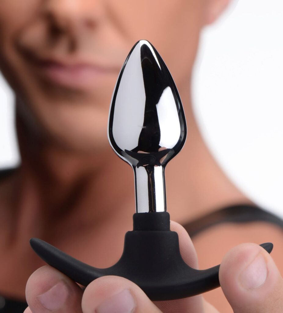 Dark Invader Metal and Silicone Anal Plug – Small