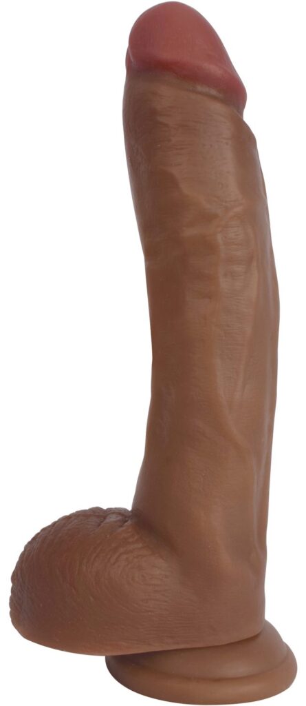 Jock Dark Bareskin Dildo with Balls – 9 Inch