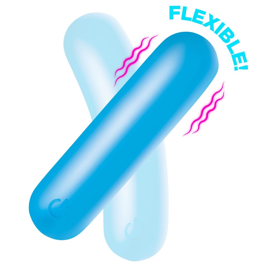 Flexible Silicone Bullet – Blue