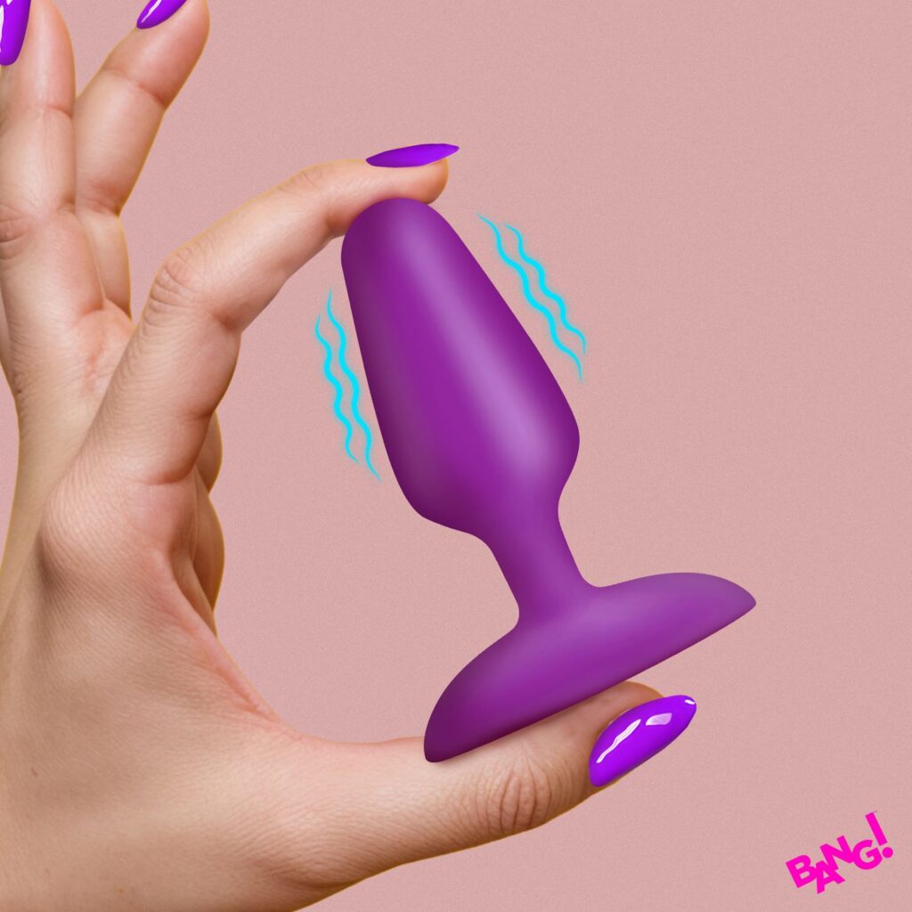 Flexible Vibrating Silicone Butt Plug – Purple