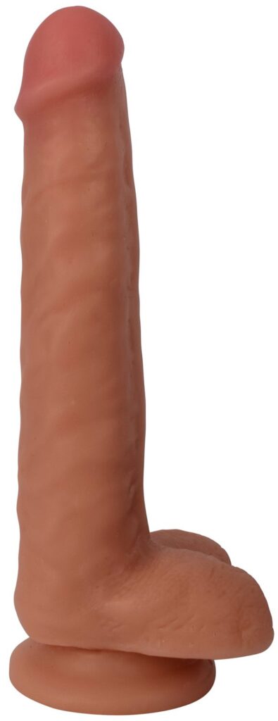 Thinz 8 Inch Slim Dildo with Balls – Light