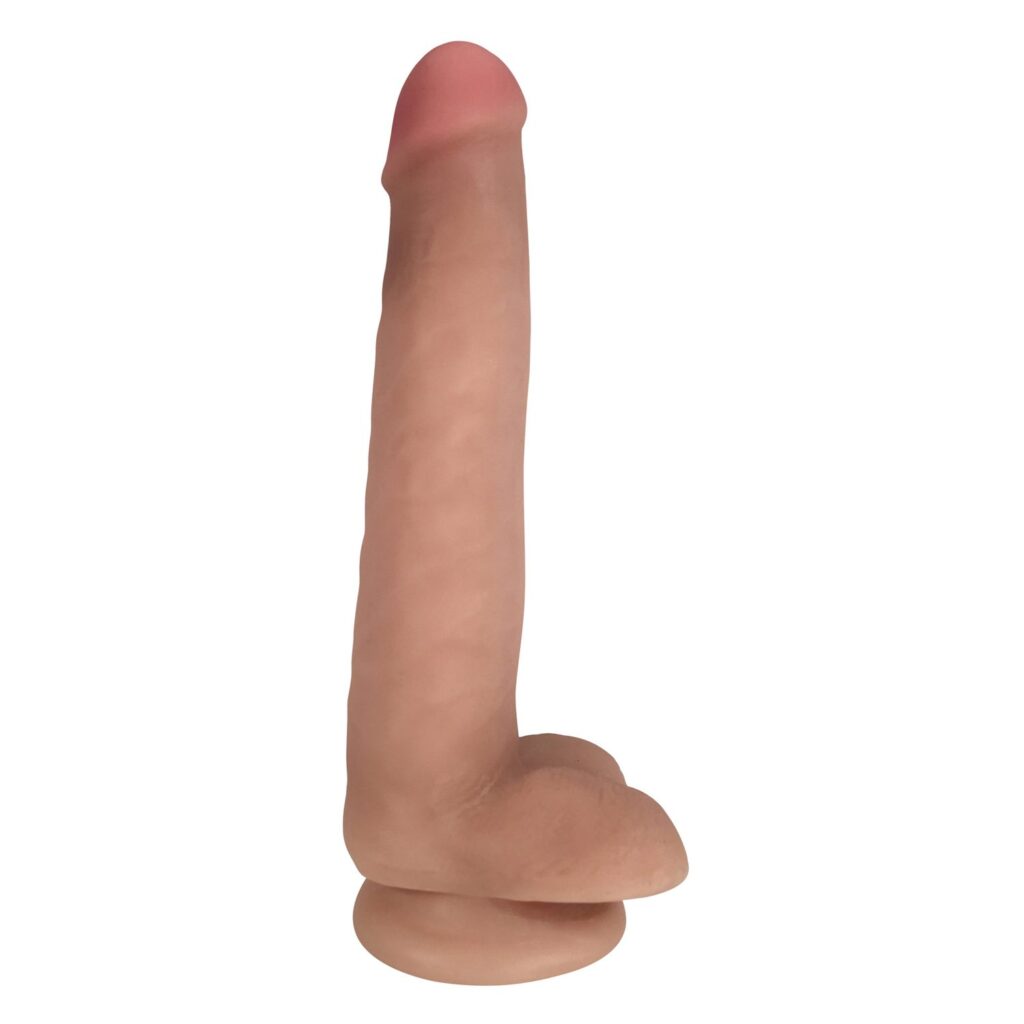 Easy Riders 8 Inch Dual Density Dildo With Balls – Flesh