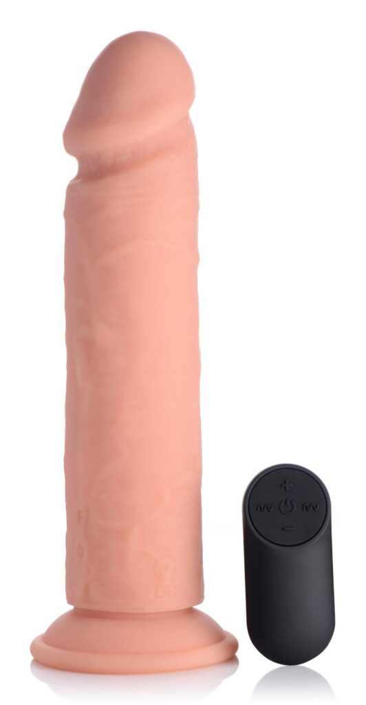 Big Shot Vibrating Remote Control Silicone Dildo – 9 Inch