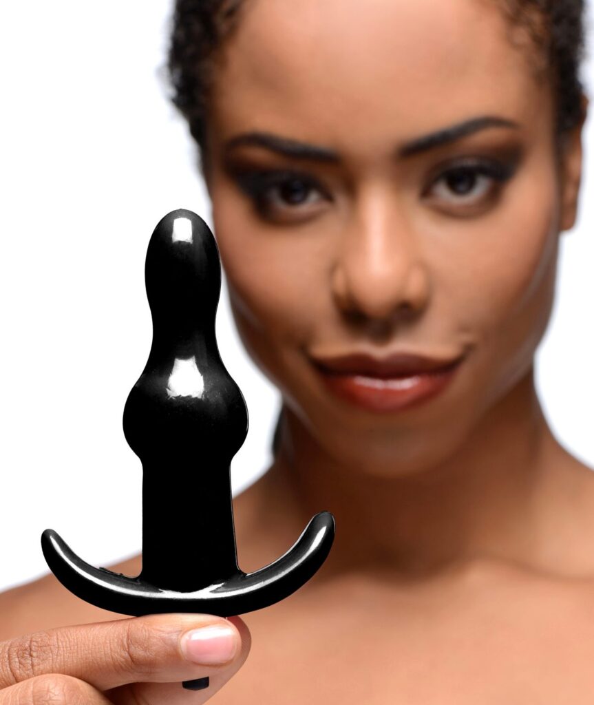 Bumpy Vibrating Anal Plug – Black