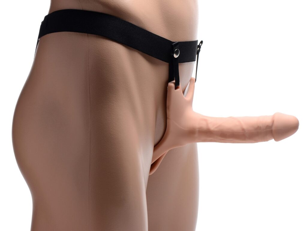 Hollow Silicone Dildo Strap-on – Flesh