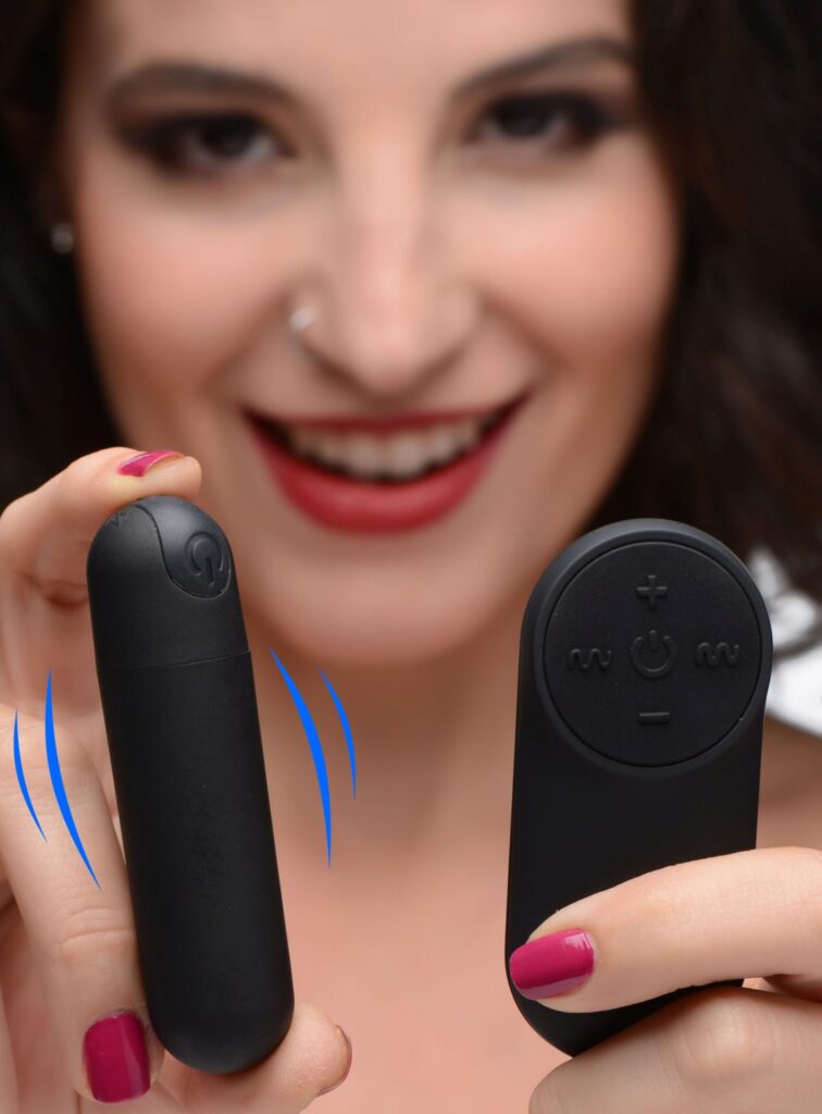 Vibrating Bullet with Remote Control – Black