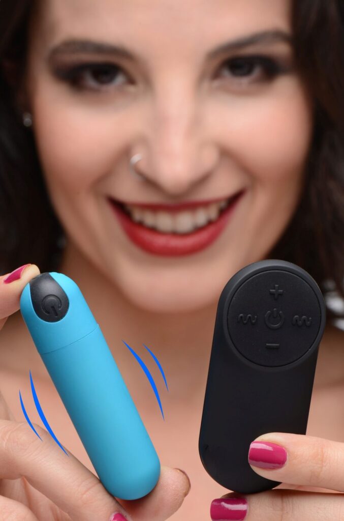 Vibrating Bullet with Remote Control – Blue