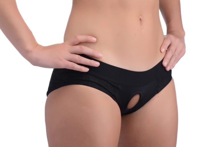 Lace Envy Black Crotchless Panty Harness – L-XL