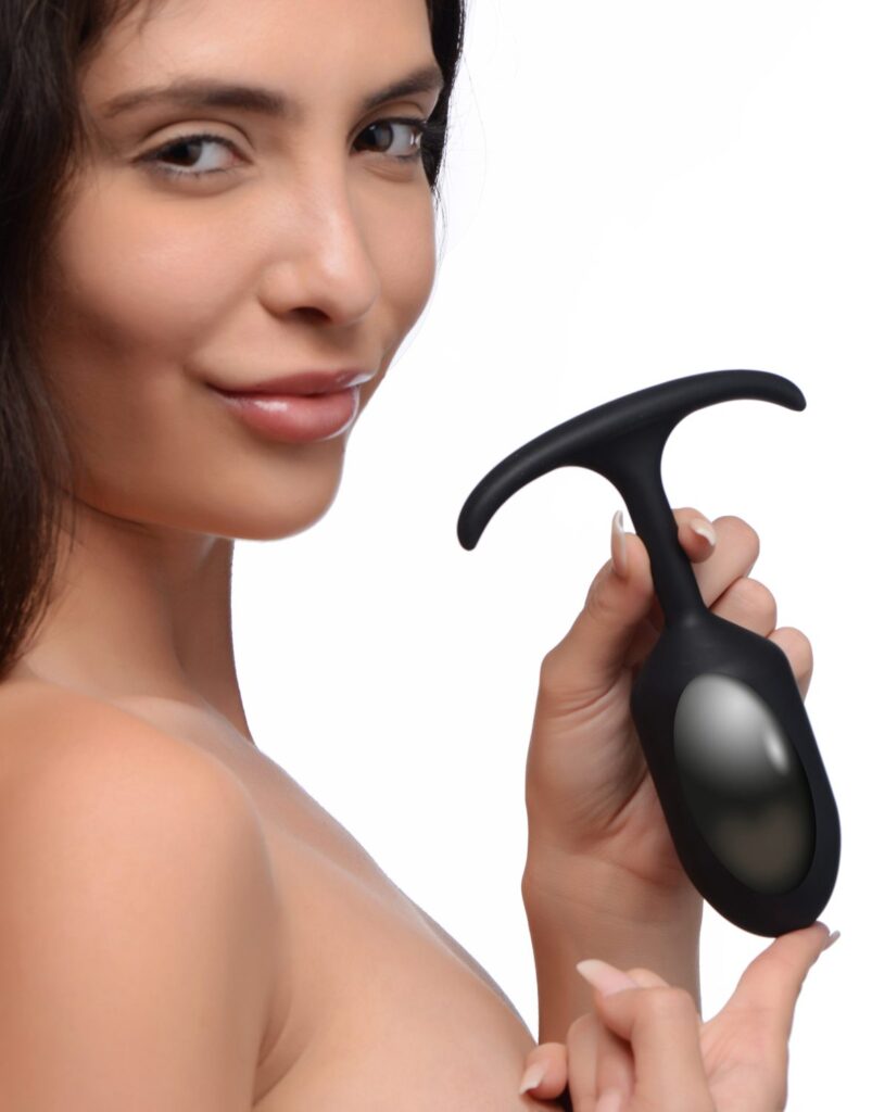 Premium Silicone Weighted Anal Plug – Large