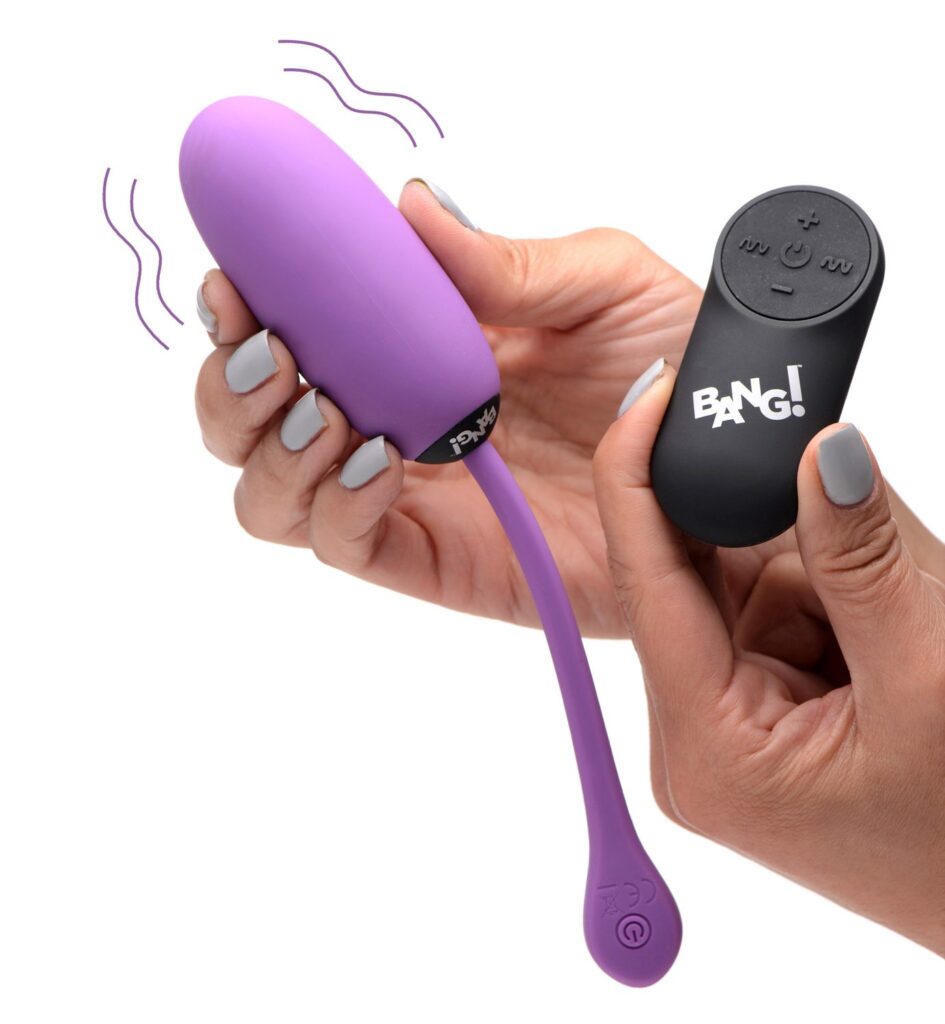 Remote Control 28X Silicone Plush Egg – Purple
