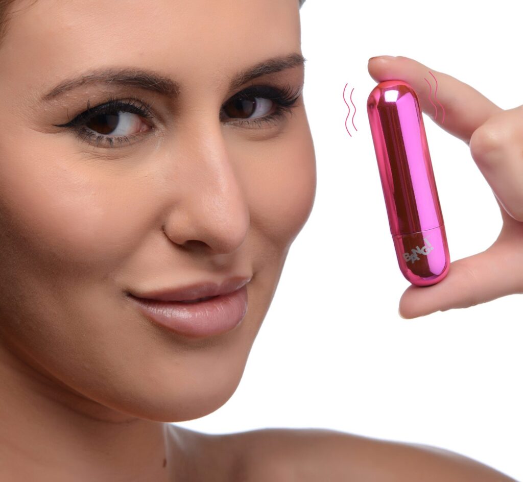 10X Rechargeable Vibrating Metallic Bullet – Pink
