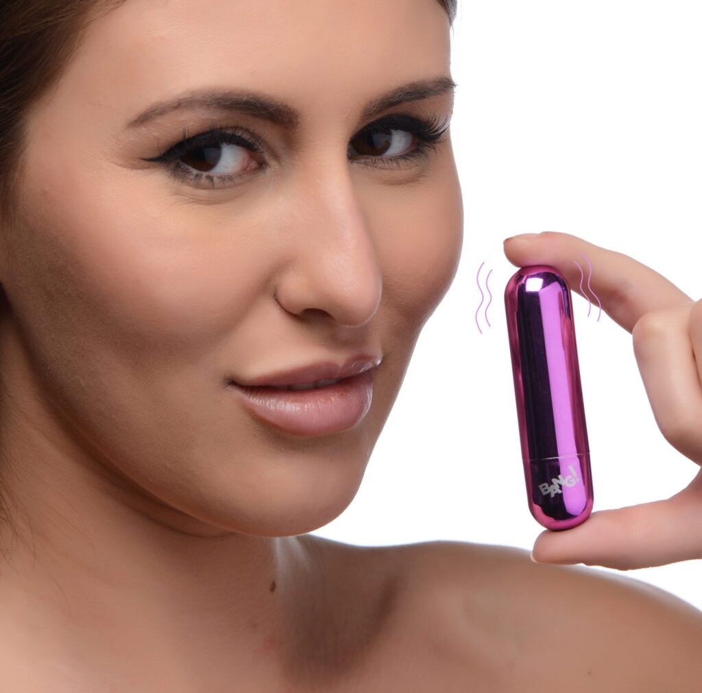 10X Rechargeable Vibrating Metallic Bullet – Purple