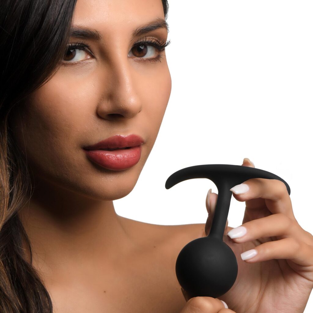Premium Silicone Round Weighted Anal Plug – Medium
