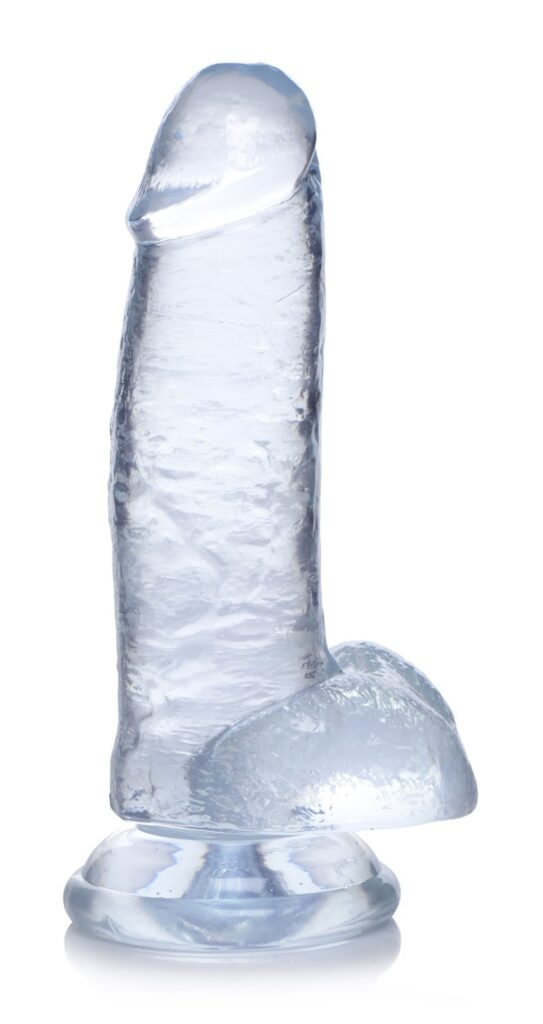 Jock C-Thru Dildo with Balls – 8 Inch