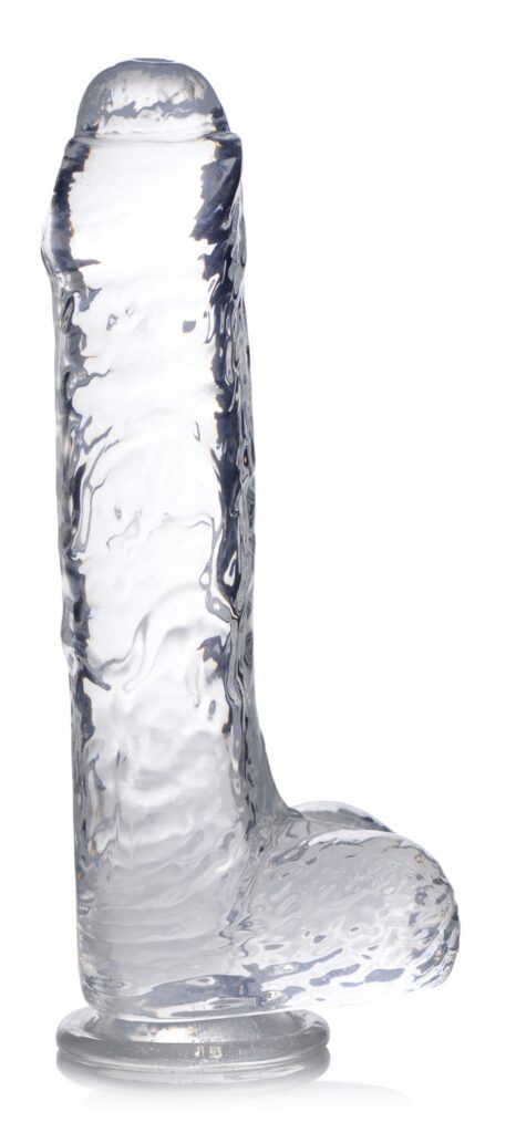 Jock C-Thru Dildo with Balls – 9 Inch