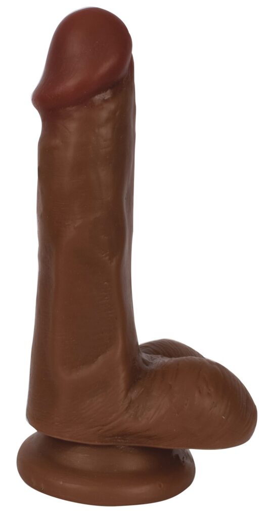 6 Inch Slim Dildo with Balls – Medium