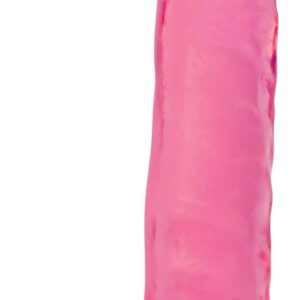 8 Inch Slim Stick with Balls Cherry Ice Dildo