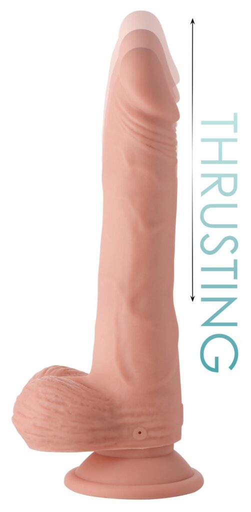 Thrusting and Vibrating 8 Inch Dildo – Light